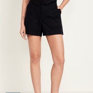 Old Navy Women's High Waist OG Chino Black Shorts
